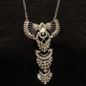 Rhinestone Necklace Art Deco Retro Wedding Prom